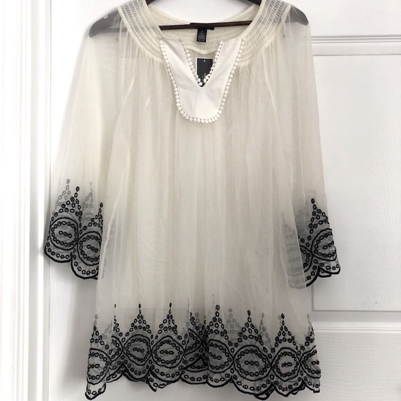 White Alfani Tunic New! Size 1X